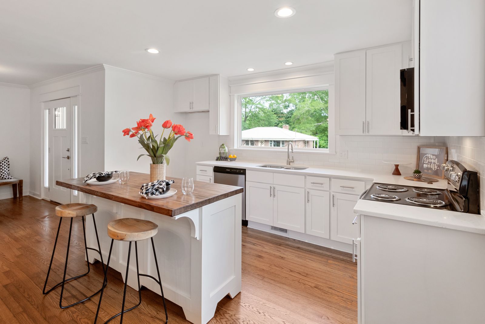 A clean, staged kitchen ready for listing photos